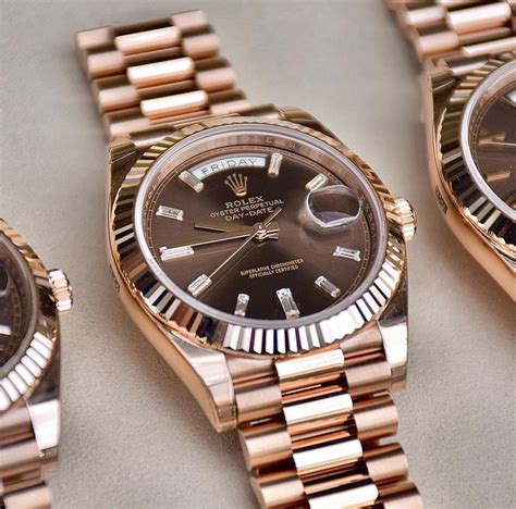 mens rose gold diamond rolex|day date 40 rose gold.